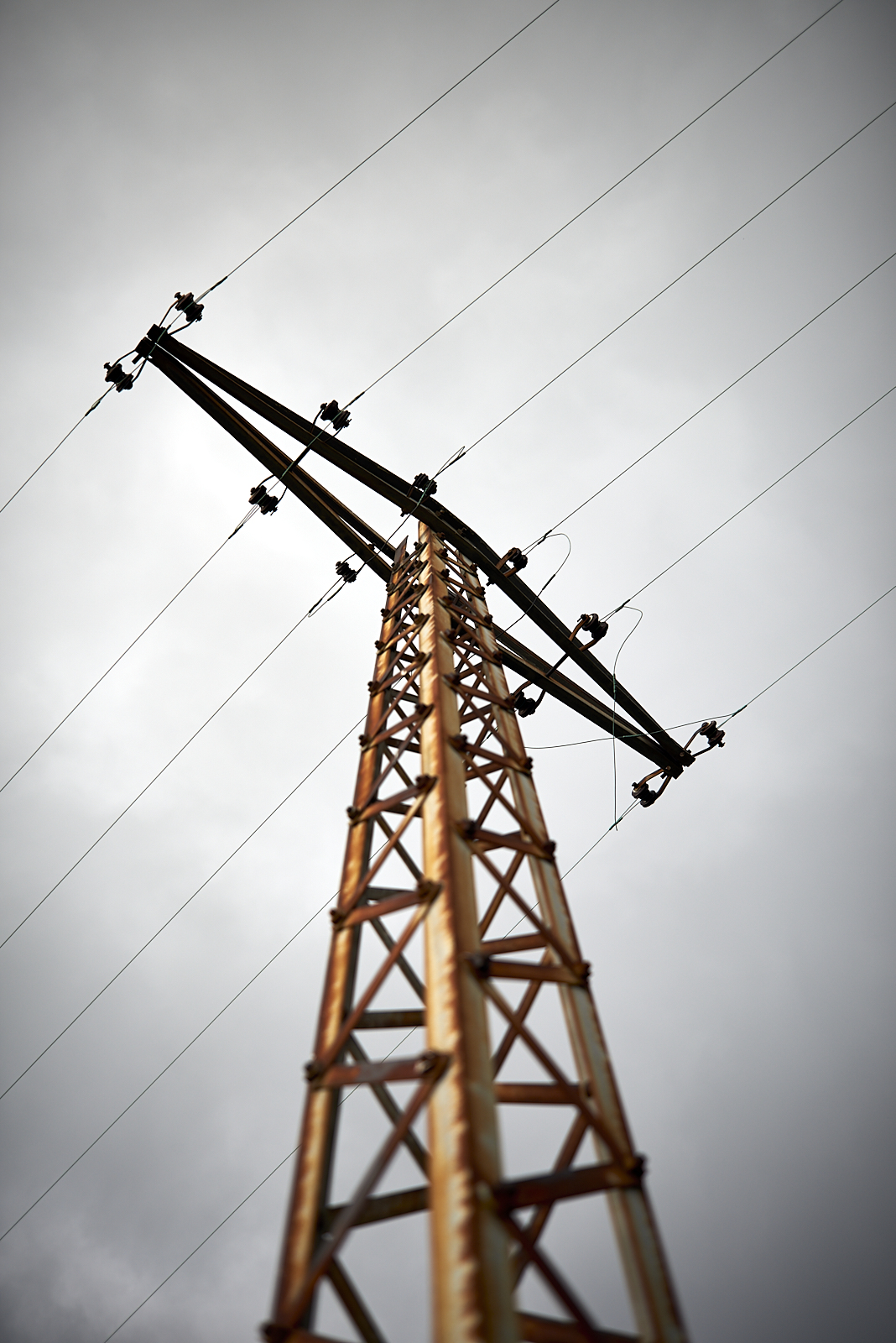 Urban #190303: A color photo of an old power pole.