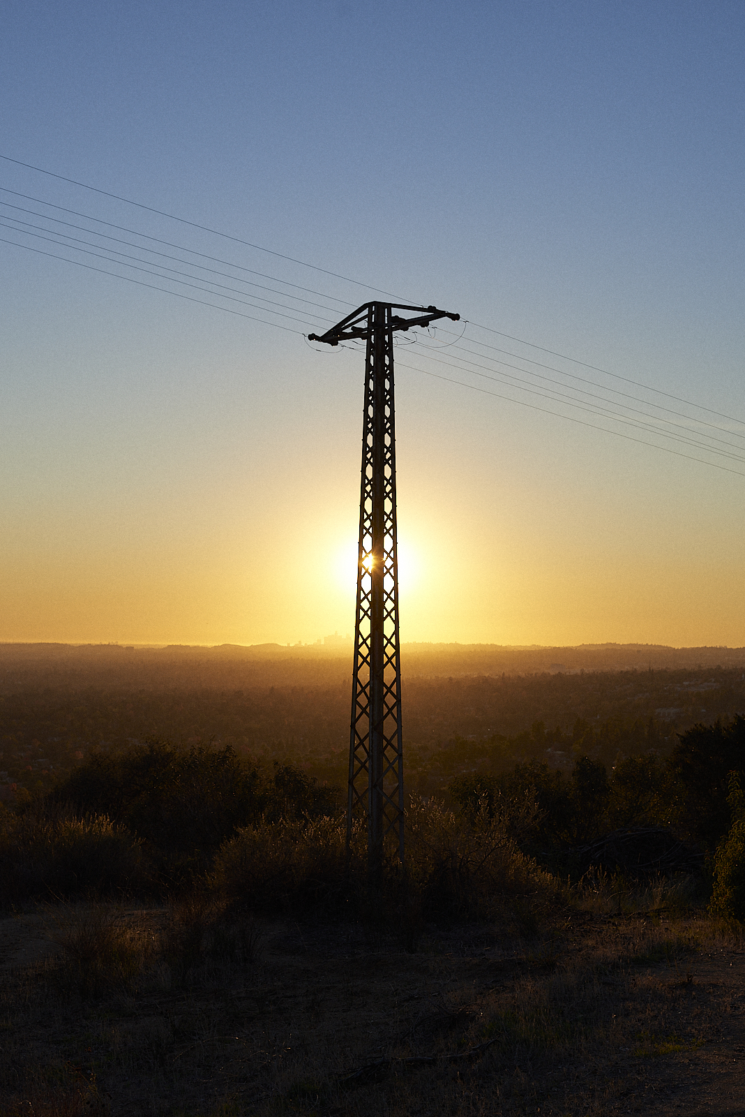 Urban #211218: A color photo of an old power pole.